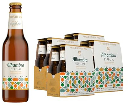 Alhambra Especial, Cerveza Lager, Pack 24 Botellines x 25cl