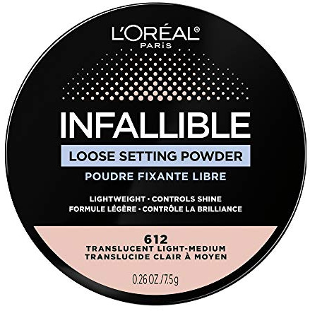 L'Oreal Paris Infallible Tinted Loose Setting Powders, Matte Finish, Lightweight, No White Cast, 2 Shades From Light To Deep, Translucent Medium-deep, 0.28 Oz