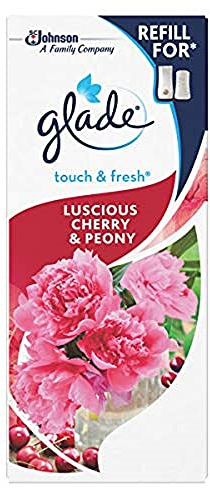 Glade Touch & Fresh Air Freshener Spray, Touch Activated Odour Eliminator for Bathroom & Home, Cherry & Peony, Pack of 12 (12 x 10ml)