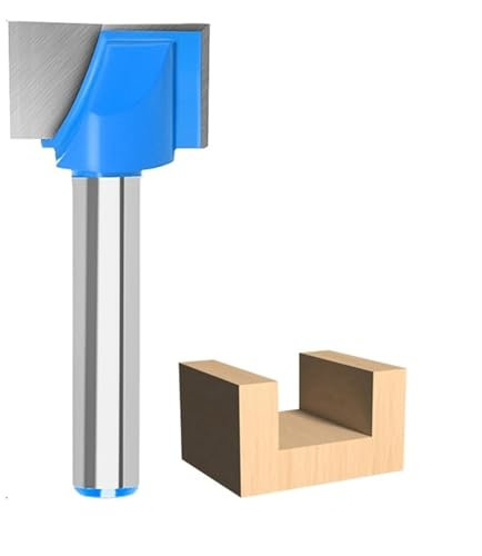 XiBany 1 stücke 8mm Schaft 18/20/22/25/30/32mm Boden Reinigung Router bit Hartmetall CNC Ende Mühle Holz Fräser T Slot Router Bit (Color : A, Size : 8x20mm)