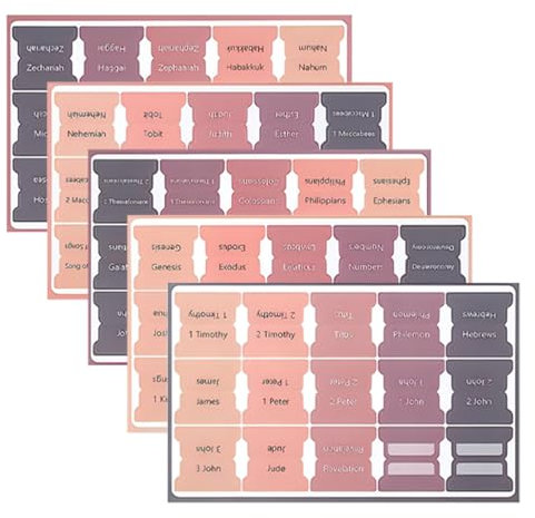 Operitacx 5 Blätter Aufkleber für den Bibelindex Bibel-Trennblätter Registerkarten zur Indexierung der bible tabs bible marker Bibel Tabs Papieranhänger Bibelregisterkarten aus Papier Mini