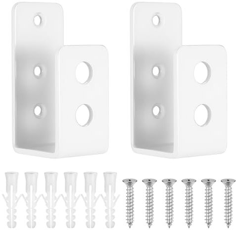 2 Pezzi Staffe di Sicurezza per Porte per Barra di Apertura Porta, Supporto per Barra Apribile in a Forma di U, Staffa di Sicurezza per Barricata per Porta Serratura per 2 da 4 Legname