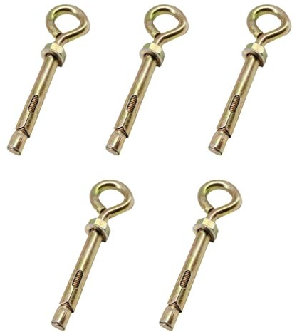 Leliafleury M8*80 Eye Shield Bolts 5Pcs Carbon Steel Anchor Bolts Expansion Screw Bolts for Wall Brick Concrete Masonry