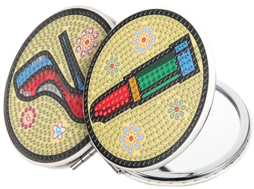 DIYEAH 2stücke Klappbarer Schminkspiegel Mit -malspiegel Kleiner Handspiegel Tragbarer Multifunktions-reisespiegel Als Reisezubehör Kompakter Taschenspiegel Für Make-up Überall