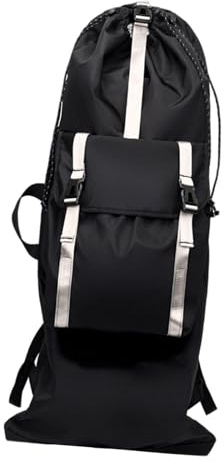 pistro Zaino per skateboard da viaggio, borsa versatile portatile con cinghie regolabili per gli appassionati di skateboard, beige