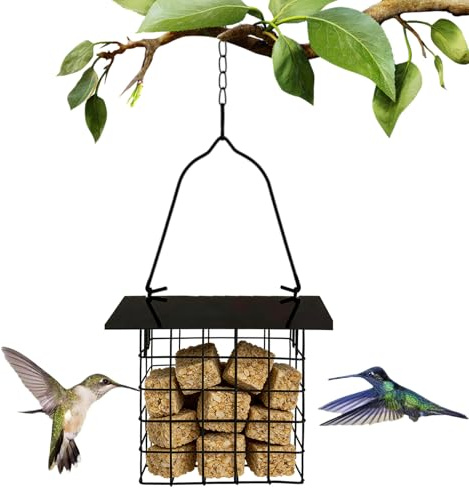 Bajbumgn Mangiatoie Per Uccelli Da Esterno - Stazione Resistente Alle Intemperie A Prova Di Scoiattolo - Vassoio Resistente per Colibrì e Mangime,Attira Cardellini Cince da Giardino Terrazzo Albero