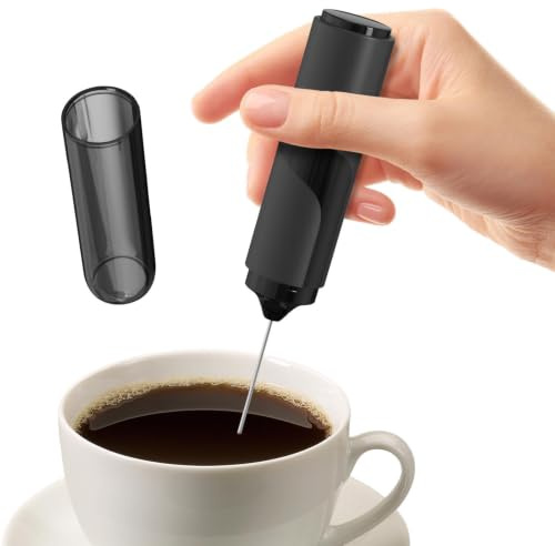 Mjölkskummare Bärbar Och Portabel Multifunktionell Skumvisp Med Skyddslock | Kaffeskumvisp för , resor, och café, camping, proteinshake, varm choklad, oolongte och latte art