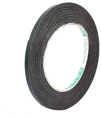 sourcing map 5mm x 0,5mm doppelseitiges Klebeband selbstklebend stoßfest | 1 Stück Anti-Lärm-Schaumband 10 Meter Länge