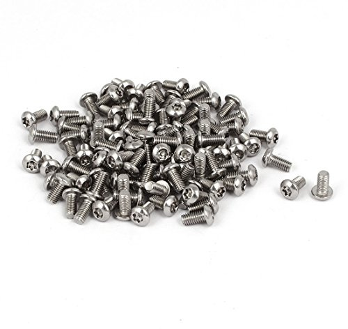 sourcing map 100 Stück M3x6mm 304 Edelstahl Linsenkopf Torx Schrauben Linsenschrauben DE de