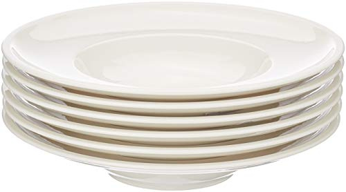 Villeroy & Boch Artesano original haut de gamme PREMIUM Porcelaine, 25 cm, 6 x Assiettes Creuses Blanc 27,5 x 27,5 x 13 cm, 6 unités de