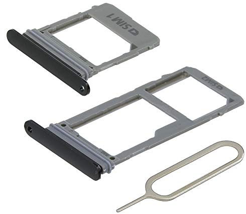 MMOBIEL Vassoio Carta SIM Compatibile con Samsung Galaxy A8 / A8 Plus 2018 - Porta Scheda SIM - Inclusa Guarnizione di Gomma e Sim Pin - Nero