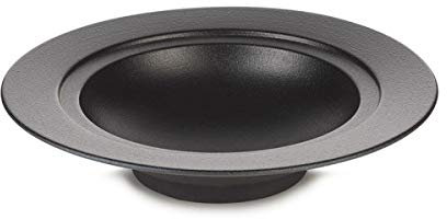 Visiodirect Lot de 4 Dim Sum Assiettes Creuses Equinoxe Noire - 21,5 cm