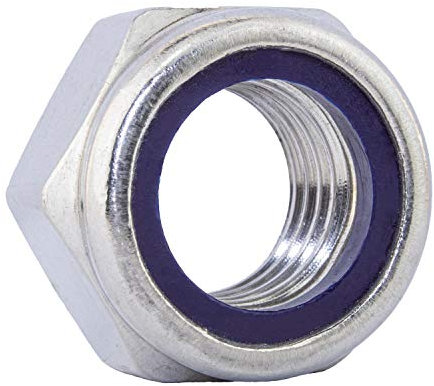 Sechskantmuttern selbstsichernd M6 aus Edelstahl A2 (50 Stück) | DIN 985 - Stoppmuttern - Klemmuttern - Sicherungsmuttern - Edelstahlmuttern von MESAROS®
