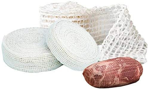 5m Meat Netting Roll,Size 18,Elastic Smoked Meat Poultry Ham Netting Meat Butcher Twine Net Roll Wrapping Net,Beef Netting Roll for Meat Cooking Meat Sausage Making