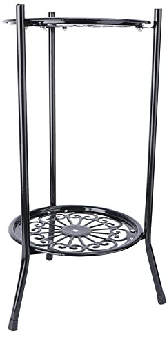 Happyyami Stylish Metal Flower Stand Assembling Rack Plant Pot Stand Garden Shelf for Home
