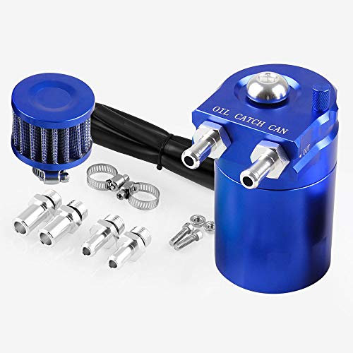 TOTMOX Voiture Huile Catch Can Diesel Réservoir Filtre À Air 300 ML Déflecteur Reniflard Réservoir Essence - Bleu