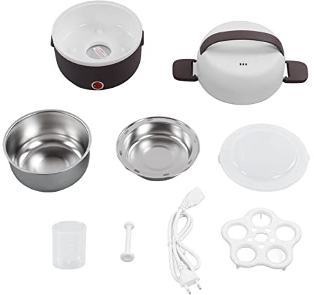 Lunch Box Elettrico, Scaldavivande a 2 Strati Scaldavivande Portatile a Microonde per la Spina Europea Dell'home Office(Viola)