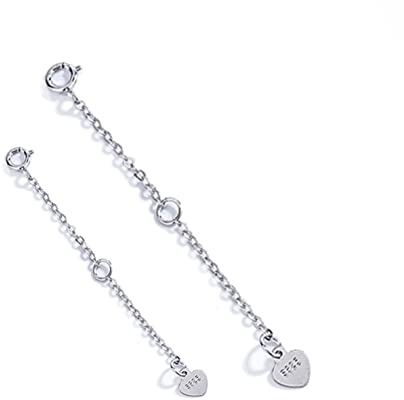Buer Homie 2PCS Necklace Extender Silver 925, 2/ 3 Chain Extension for Bracelet Or Anklet, 925 Sterling Silver Chains for Jewellery Making DIY