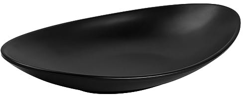 Hoxfly Tablett Schwarz, Schlüsselablage Schale, Schale Schwarz, Oval Schlüsselschale, Schmucktablett, Eingangsbereich Schale Tablett Dekoschale, für Flur Schlüssel Schmuck Münzen