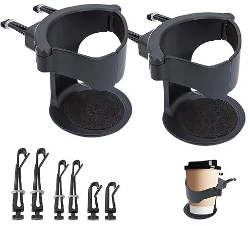 Auto Getränkehalter, 2 Stück Auto Becherhalter, Verstellbare Auto Lüftungshalterung, Universeller Getränkehalter für Kaffeebecher und Getränkedose