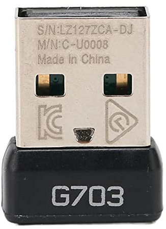 Cyllde Receptor de Ratón USB, Adaptador de Ratón Portátil, Tecnología Inalámbrica de 2,4 GHz, Adaptador de Receptor de Ratón Dongle USB de Repuesto para G703