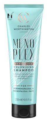 Charles Worthington MenoPlex Menopause Volumising Shampoo, for Dull Flat Hair, Salon Shampoo for Menopausal Hair, 250ml