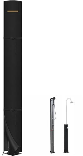 VANSHEIM Funda para Ducha Solar Exterior Impermeable Funda Invierno Ducha Solar Antipolvo Cubierta Protectora para Ducha Solar Cubierta Protectora de Ducha Solar 420D Oxford 245x30cm