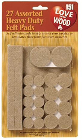 Multipack - 27 Assorted Heavy Duty Felt Pads for Furniture Floor Protection by Love Wood (1, Felt Pads)