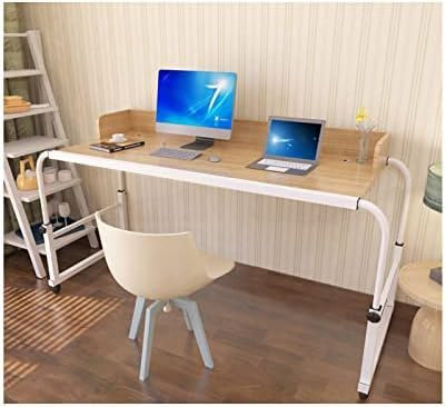 Höhenverstellbarer Rolltisch für Laptop, Computer, Stehpult, Rollwagen, Betttablett, Sofatisch mit Rollen