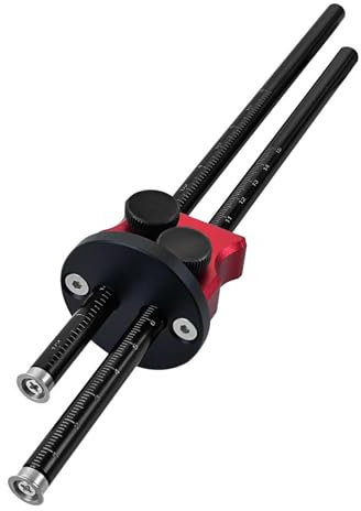 Medidor de marcado para carpintería, medidor de contorno,Herramienta de trazado de metal con doble escala: herramientas de carpintero prácticas, herramienta de trazado de aleación de aluminio para el