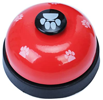 1pc Cloche de Dressage pour Chien Chiot Cloches de Dressage pour Animaux de Compagnie Cloche de Porte pour Chien Chat Anneau Transparent Cloche de Signalisation avec Base en Caoutchouc Antidérapante D