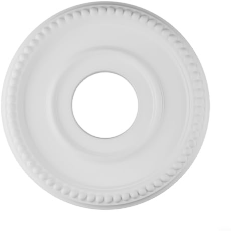 Vilgftyiet 31,5 cm Decken-Medaillon-Deckenventilator-Lampenschirm, runde Dekoration, Deckenrosette, Deckenventilator, Lichtsockel, Dekoration, für dekorative Kronleuchter und Fächer (1 Stück)