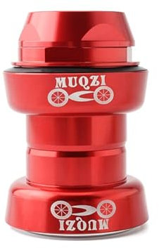 Serie Sterzo Auricolare da 30 mm for bici da 1 pollice for stelo forcella filettato da 25,4 mm 22,2 mm Corsa su strada Cuffie con cuscinetti for bicicletta a scatto fisso Serie Sterzo Mtb(Red)