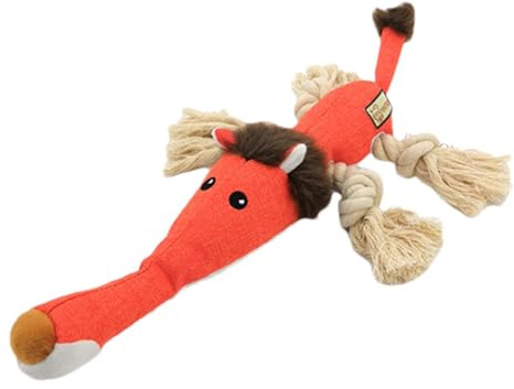 Squaker Hundespielzeug – Baumwollseil-Knoten, Beißen und Mahlen | Interaktives, Knabber-Puppe für haltbaren Biss und Quietschen Gadgets, dynamisches Puzzle, Twist-Welpen-Tanga, A