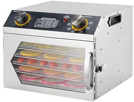 GYKOZY Máquina deshidratadora de Alimentos de Gran Capacidad Máquina deshidratadora de Alimentos eléctrica Secadora de Frutas Secadora de Carne Deshidratador