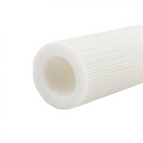 1.5m Insulation Tube, Freeze Foam Pipe for Cold and Hot Water Pipes, AC Copper Insulated Tubing Covers, Lagging Insulating Sleeve, Thk 7mm(White,ID 16mm)