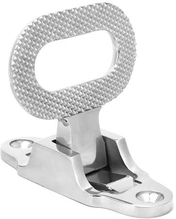 Klappbare Maststufe, 108 x 81 mm/4,3 x 3,2 Zoll, 316 Edelstahl-Spiegelstufe, herunterklappbare Greifer-Hardware für Marine, Boot, Schiff, Yacht, Auto, Wohnmobil, LKW-Anhänger