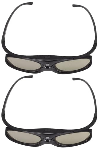 Taidda Gafas 3D DLP Link de 144 Hz, Gafas Ligeras y Modernas con Obturador Activo para Proyectores DLP, Juego de 2 Piezas para una Mejor Experiencia de Visualización