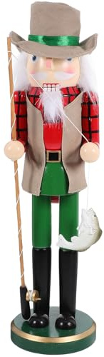 SHINEOFI Casse-Noisette Décoratif en Bois 38 CM Figurine de Noël Traditionnelle pour Décoration Intérieure Centre de Table Festif Ambiance Hivernale Présent Original de Fête