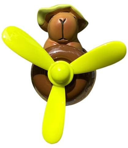 Désodorisant pour voiture – En forme de pilote Capybara, 5,2 cm, aromathérapie, désodorisant automobile pour parfum, clip d'aération, accessoire de voiture pour berline, camion, camping-car