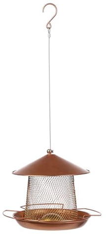 Mangeoires d'Extérieur à Oiseaux | Imperméable Et Décoratif en Métal | Station De Nourriture pour Oiseaux D'Extérieur,pour Chardonnerets Rouges-Gorges Canaris Perruches Balcon