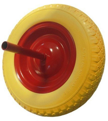 Glooke Ruota Piena Gialla in Poliuretano per Carriola Orione Edilizia