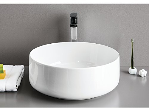 Lavabo à poser Design Cognac 35 cm en différentes couleurs (blanc brillant)