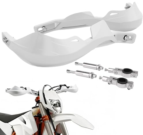 Paramanos Moto, Protector Manillar Moto-Blanco | para Manillar de 22 mm 28 mm Surron Sur Ron Ultra Bee Talaria Sting XT 600E Beta 50 CR85 Pit Bike