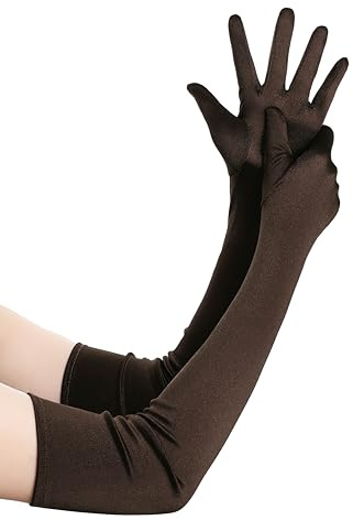 BABEYOND Long Opera Gloves for Women 1920s Elbow Length Satin Gloves