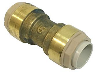 Steckfitting Übergangsmuffe Messing 22 x 22mm für Kupferrrohr DVGW Fitting