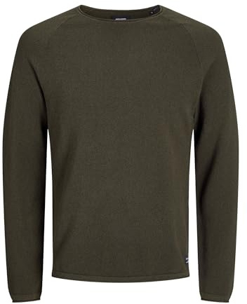 Jack & Jones Jjehill Knit Crew Neck Noos Felpa Uomo (Pacco da 1)
