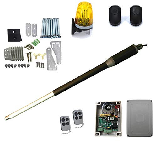 KIT AUTOMAZIONE CANCELLO BATTENTE 2 ANTE MOTORE APRICANCELLO ELETTRICO 24 V 220V (1 Motore Singolo 150 Kg 40 W 24 V)