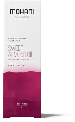 Mohani Mandelöl Kaltgepresst | Natürliches Mandelöl Haare und Hautöl | 100% Rein Mandelöl BIO für Kosmetik Hände und Nägel | Anti Aging Körperöl für Sehr Trockene Haut (100 ml)