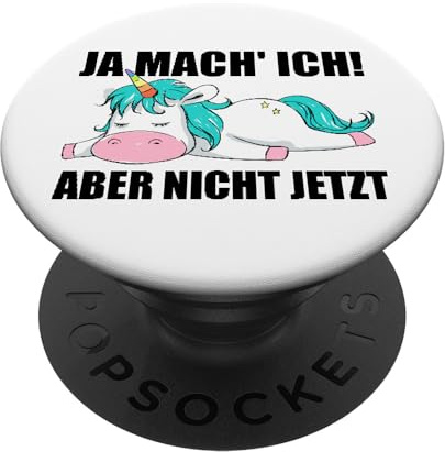 PopSockets Lustiger Spruch Einhorn Mitarbeiterin Arbeitskollege Büro PopSockets PopGrip: Ausziehbarer Sockel und Griff für Handys/Tablets mit Tauschbarem Top